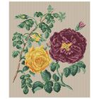 Floragenius Counted Cross Stitch Kit: Yellow Centifolia & Purple Roses image number 2