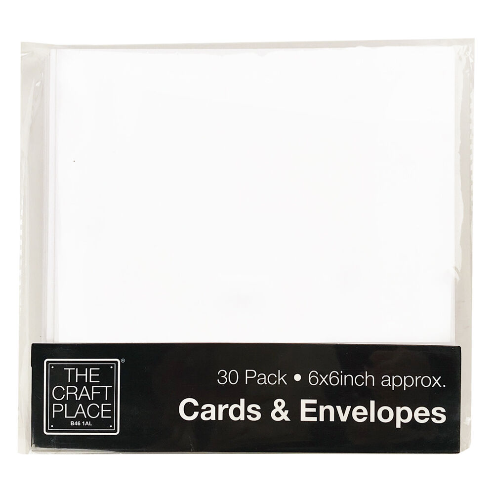 10 Quality Blank Cards & Envelopes White15x15.2cm Crafting & Arts Card Making 