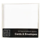 30 White Cards and Envelopes - 6 x 6 Inches image number 1
