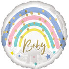 18 Inch Pastel Rainbow Baby Helium Balloon image number 1
