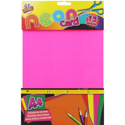 A4 Neon Card - 15 Sheets image number 1