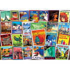 Vintage Travel Stamps 500 Piece Jigsaw Puzzle image number 2
