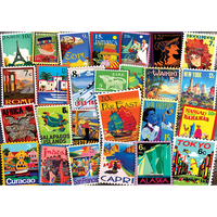 Vintage Travel Stamps 500 Piece Jigsaw Puzzle