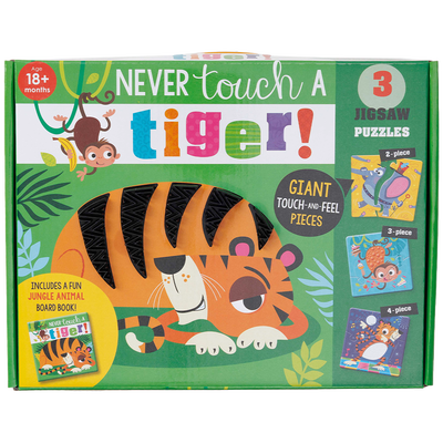 Never Touch a Tiger! Jigsaw Puzzle and Book Set image number 1