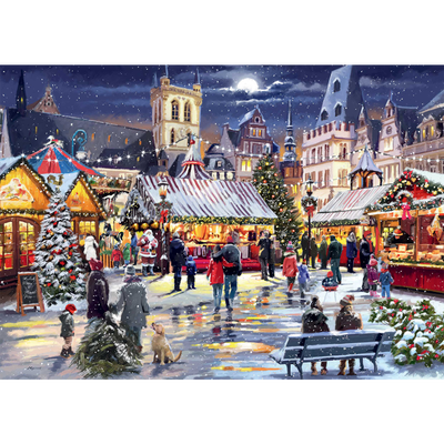The Christmas Market 500 Piece Jigsaw Puzzle image number 2