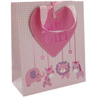 Pink Baby Girl Medium Gift Bag image number 1