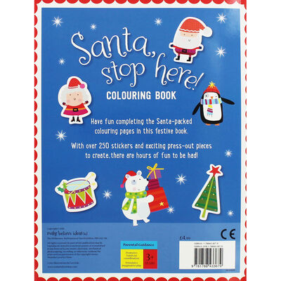 Santa Stop Here Colouring Book By Make Believe Ideas | The Works