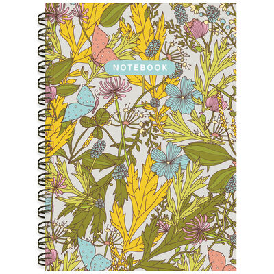 A5 Wiro Multi-Colour Forest Flowers Notebook image number 1