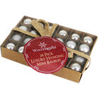 Mini Silver Baubles: Pack Of 24 image number 1