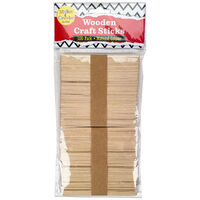 Wooden Craft Sticks: Pack of 100
