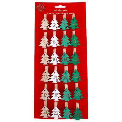 Advent Calendar Pegs: Pack of 24 image number 1