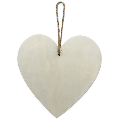 Wooden Craft Heart: 20.4cm x 19cm From 1.00 GBP