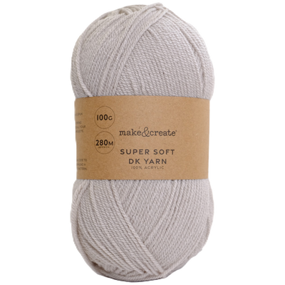 Super Soft DK Yarn: Grey 100g image number 1
