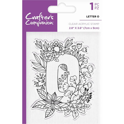 Crafters Companion Clear Acrylic Stamp - Floral Letter O image number 1