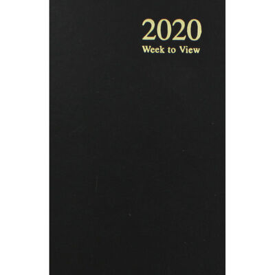 A6 Black 2020 Week to View Diary image number 1