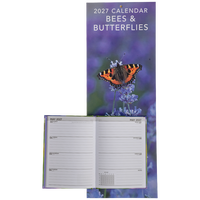 Bees & Butterflies Slim Calendar and A6 Diary Set 2027