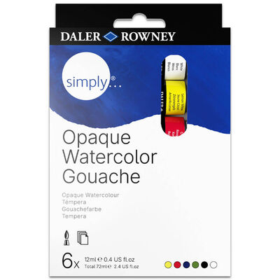 Daler Rowney Simply Gouache Paint: Pack of 6 image number 1