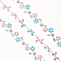 Bling Flower Gem Border Stickers: Pack of 3 Rows