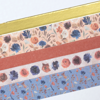 Autumn Bloom Washi Tape: Pack of 5