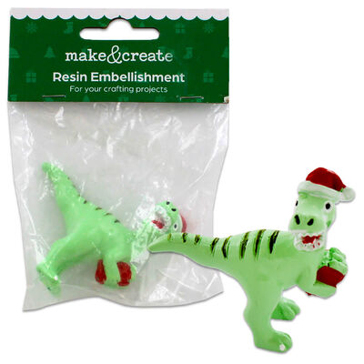 Christmas Resin T-Rex Figure image number 1