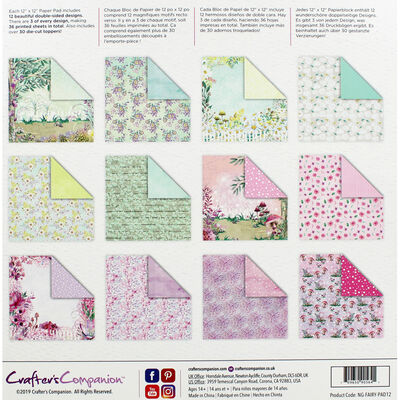 Natures Garden Fairy Garden 12 x 12 Paper Pad image number 4