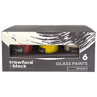 Crawford & Black Glass Paints: Pack of 6