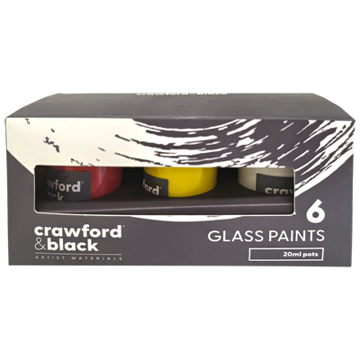Crawford & Black Glass Paints: Pack of 6 image number 1