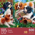 Playful Puppies 500 Piece Jigsaw Puzzle image number 1