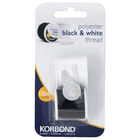 Korbond Black and White Thread: Pack of 2 image number 1