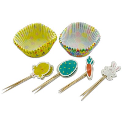 Easter Cupcake Cases & Toppers Set image number 2