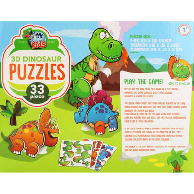 3D Dinosaurs 33 Piece Puzzle image number 4