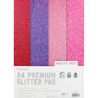 Dovecraft Glitter Card A4 Pad - Pretty Posy - 24 Sheets image number 1