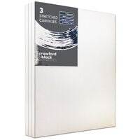 Crawford & Black Stretched Canvases 5 x 7 Inches: Pack of 3
