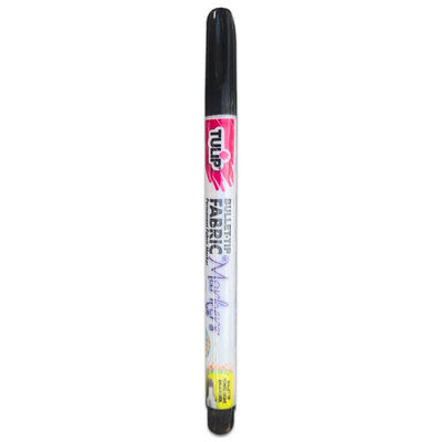 Tulip Skinny Fabric Marker Pen: Black image number 1