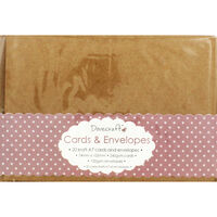 20 Brown Kraft Cards and Envelopes - 7cm x 10cm