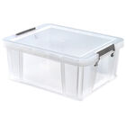 Whitefurze Allstore 24 Litre Clear Plastic Storage Box image number 1