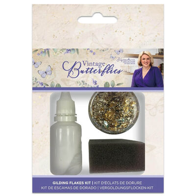 Sara Signature Vintage Butterflies Gilding Flakes Kit image number 1