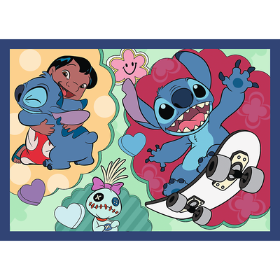 Disney Stitch 4 x 88 Piece Jigsaw Puzzle Set image number 5
