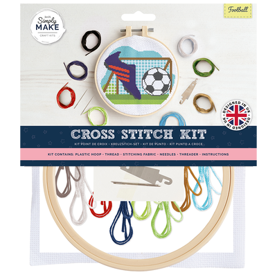 Simply Make: Football Cross Stitch Craft Kit image number 1