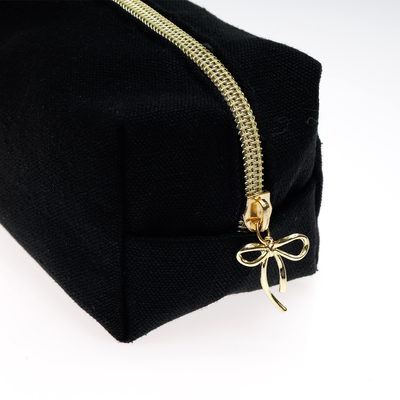 Paper Place Black Pencil Case with Gold Zip image number 3