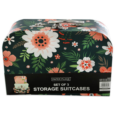 Botanical Storage Suitcases: Set of 3 image number 3
