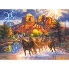 Mountain Horses 500 Piece Jigsaw Puzzle image number 2