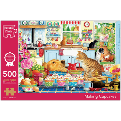 Making Cup Cakes 500 Piece Jigsaw Puzzle image number 1