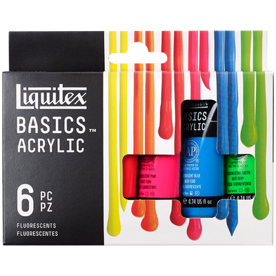 Liquitex Basics Fluorescent Acrylic Paint Set: Pack of 6 image number 1