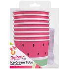 Watermelon Ice Cream Tubs And Spoons: Pack of 8 image number 1