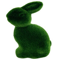 Faux Fur Grass Easter Bunny: 16cm