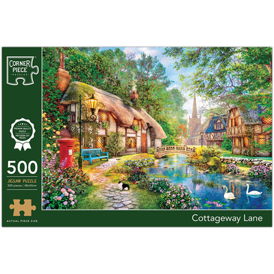 Cottageway Lane 500 Piece Jigsaw Puzzle image number 1