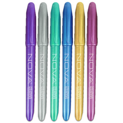 Nova Bullet-Tip Metallic Markers: Pack of 6 image number 1