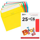Assorted C6 Wallet Self Seal Envelopes Pack Of 25 image number 1