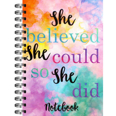 A6 Wiro She Believed Lined Notebook image number 1